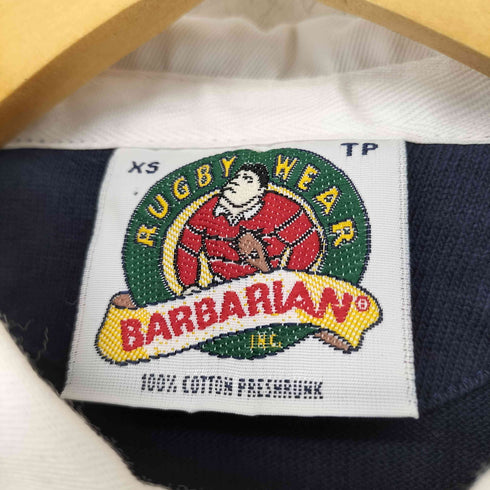 バーバリアン BARBARIAN ボーダー S/S ラガーシャツ メンズ JPN:XS